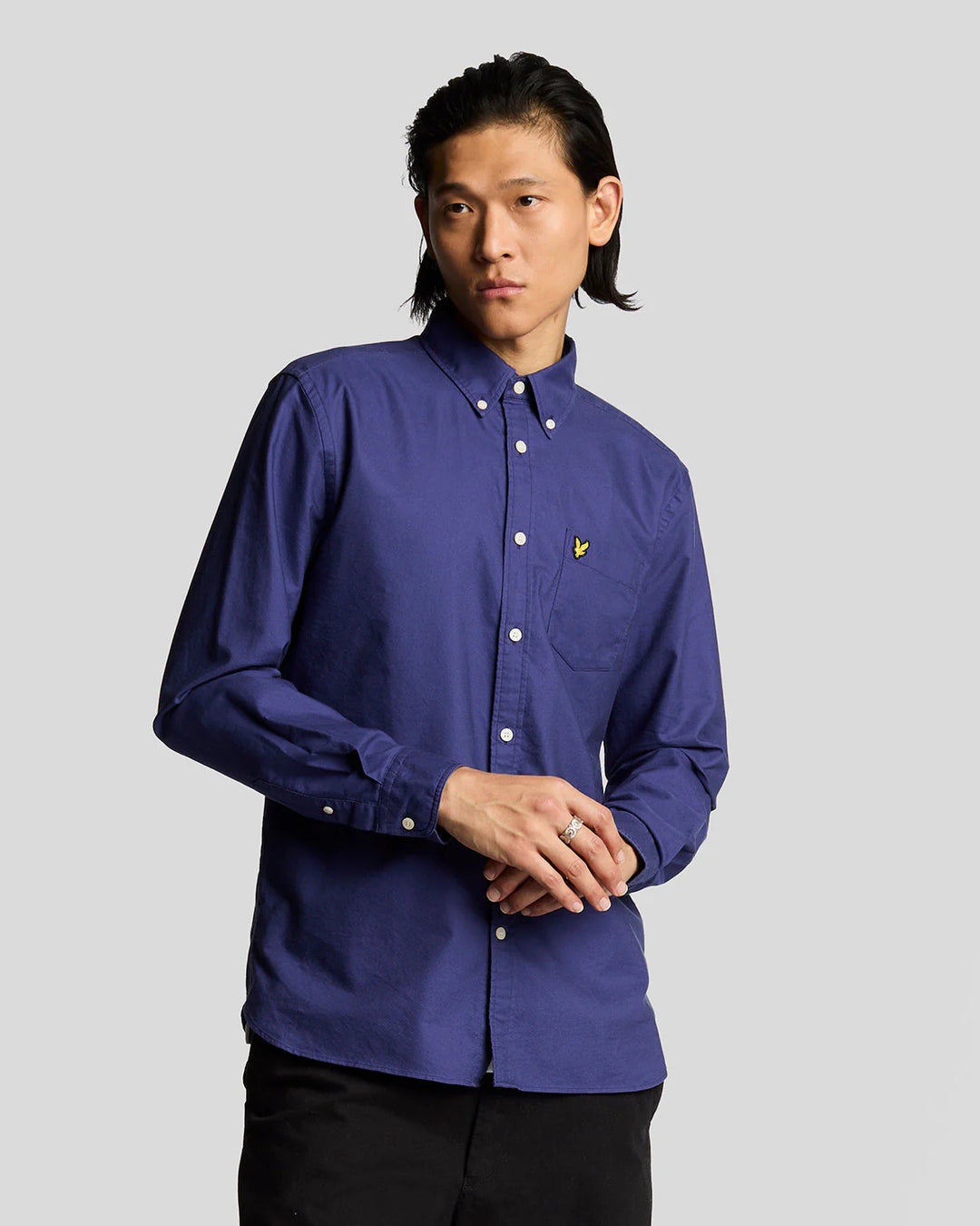 Lyle & Scott Plain Oxford Shirt Deep Indigo