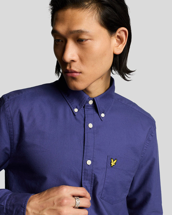 Lyle & Scott Plain Oxford Shirt Deep Indigo