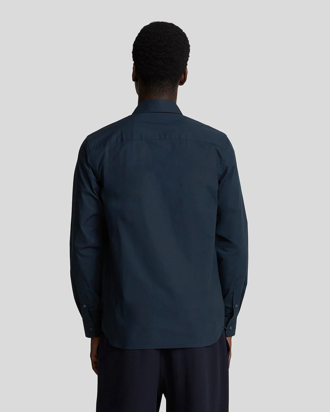 Lyle & Scott Tonal Easy Care Poplin Shirt Navy