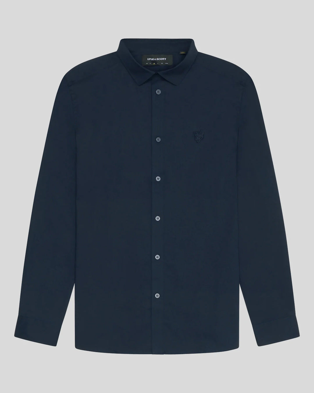 Lyle & Scott Tonal Easy Care Poplin Shirt Navy