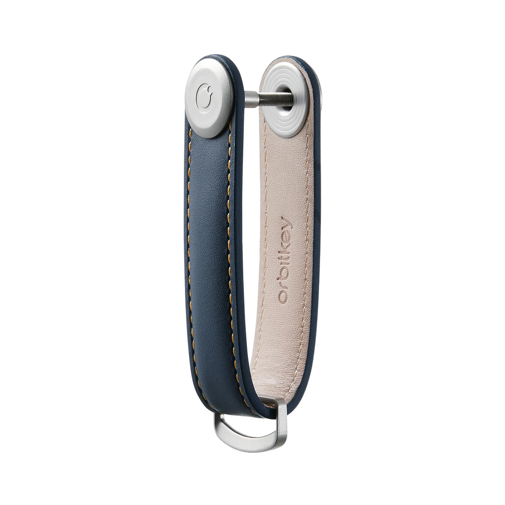 Orbitkey Key Organiser Leather Navy/Tan