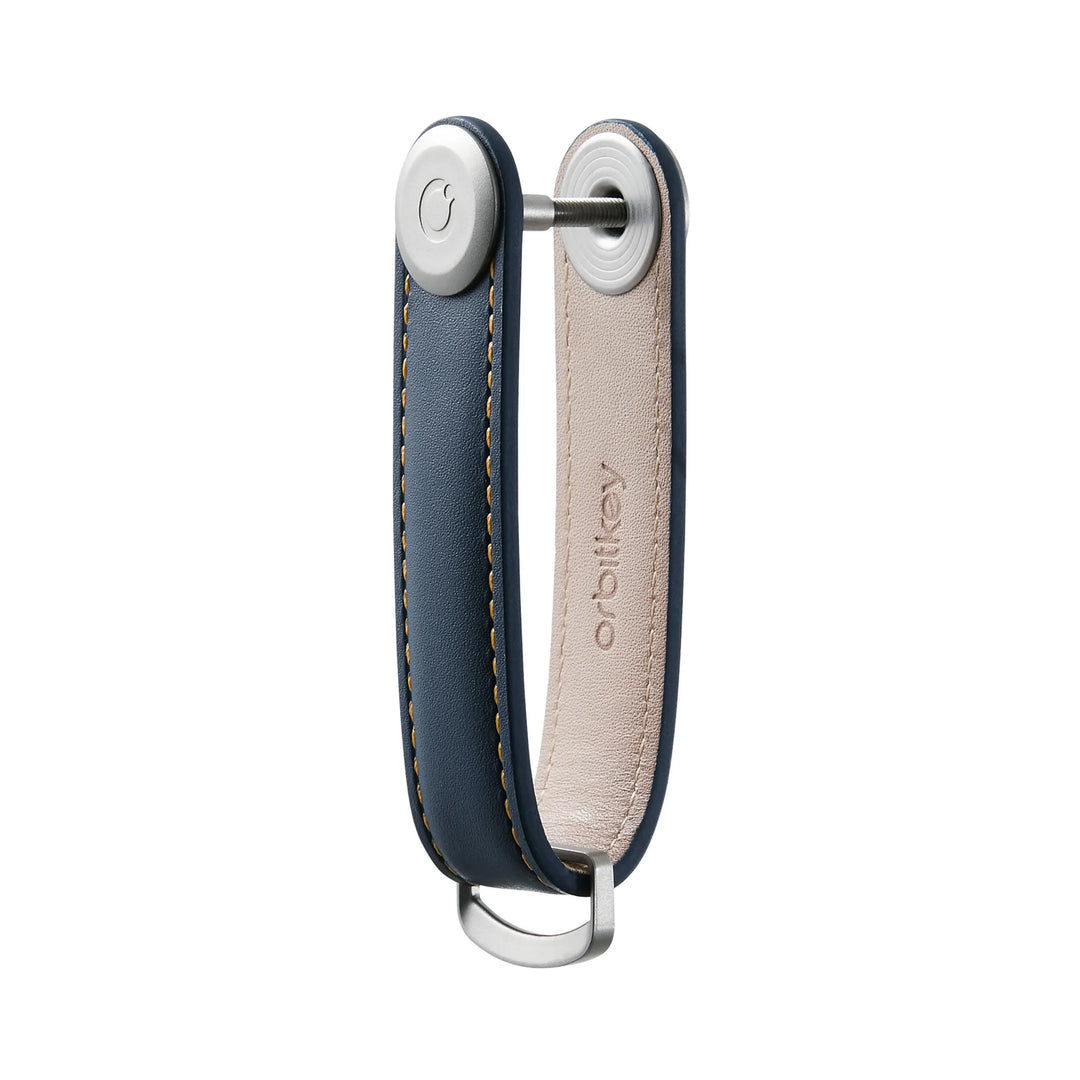 Orbitkey Key Organiser Leather Navy/Tan