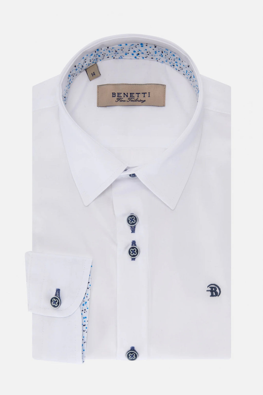 Benetti Boys Leo Formal Shirt White