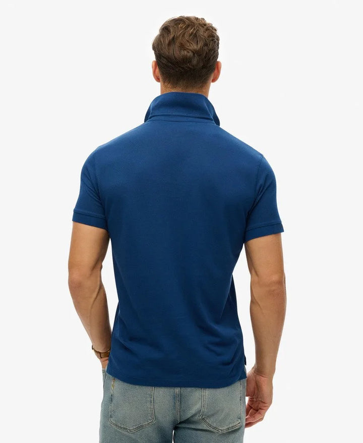 Superdry City Pique Polo Pilot Mid Blue