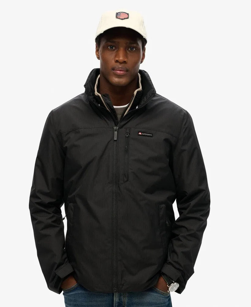 Superdry Non Hood Logo Windbreaker Jacket Black