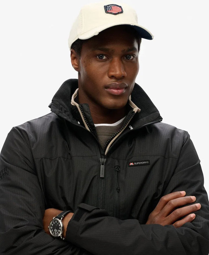 Superdry Non Hood Logo Windbreaker Jacket Black