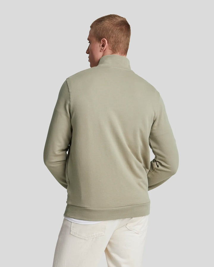 Lyle & Scott Loopback 1/4 Zip Sweatshirt Sage Uniform