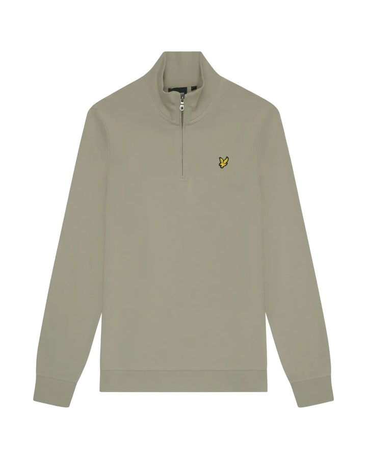 Lyle & Scott Loopback 1/4 Zip Sweatshirt Sage Uniform