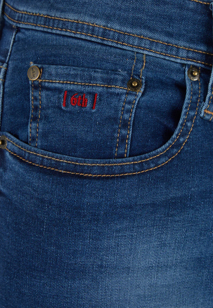 6th Sense Nevada Straight Leg Jeans Mid Wash