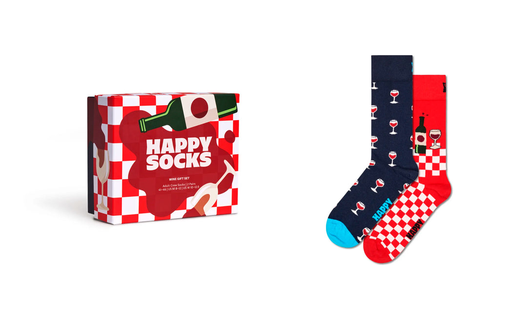 Happy Socks Wine 2 Pack Sock Giftbox