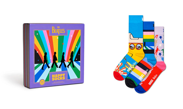 Happy Beatles 3 Pack Sock Giftbox