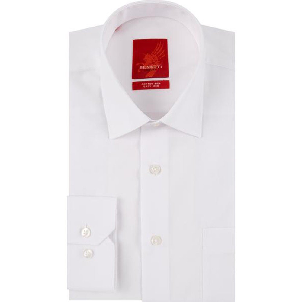 Benetti Classic Formal Shirt White Comfort Fit
