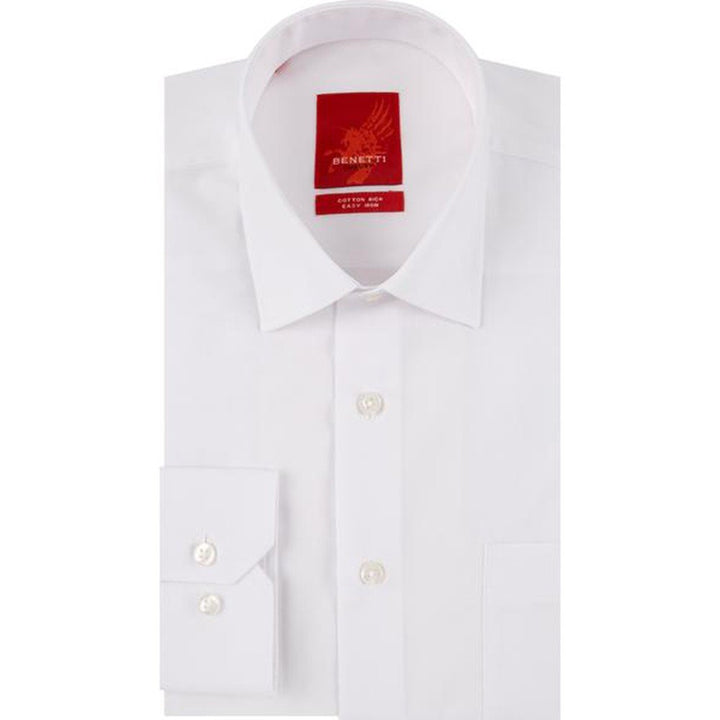 Benetti Classic Formal Shirt White Comfort Fit