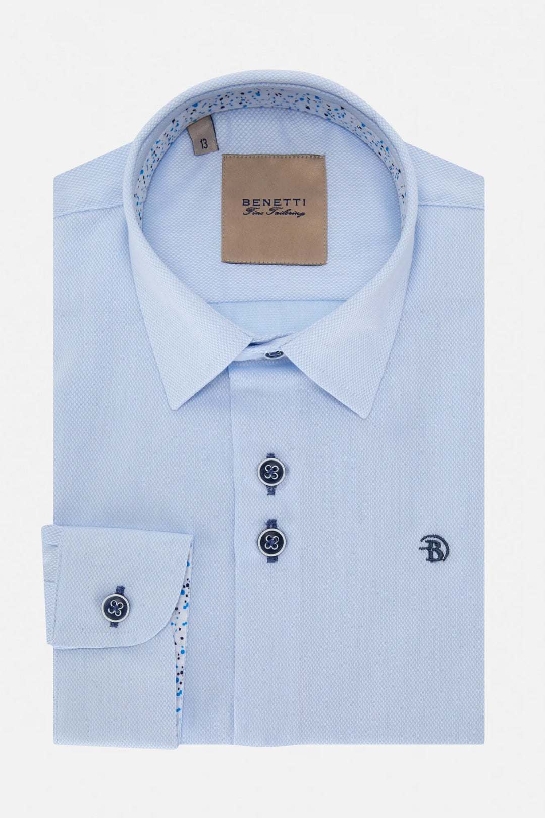 Benetti Boys Portland Formal Shirt Blue