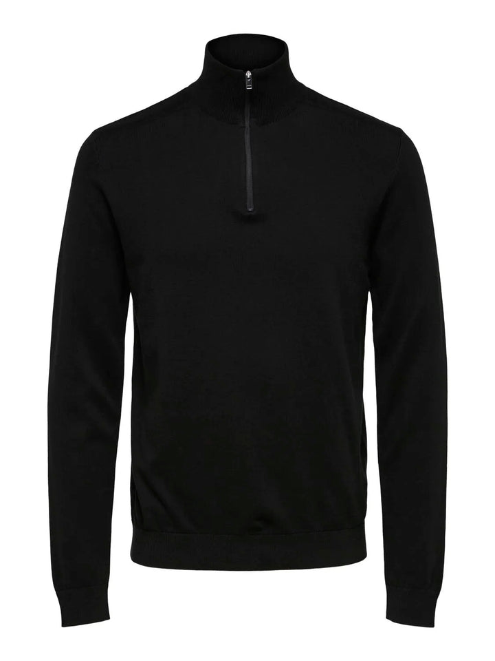 Selected Homme Berg 1/2 Zip Black