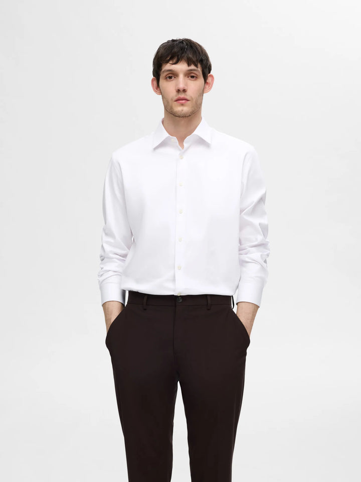 Selected Homme Slim Fit Performance Shirt White