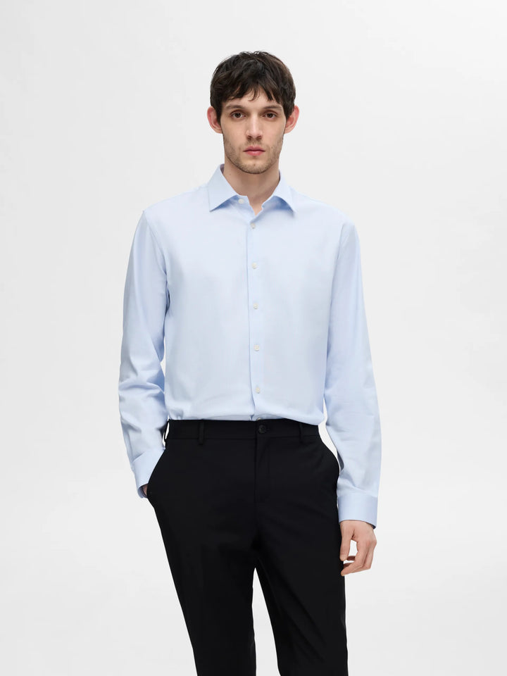 Selected Homme Slim Fit Performance Shirt Light Blue