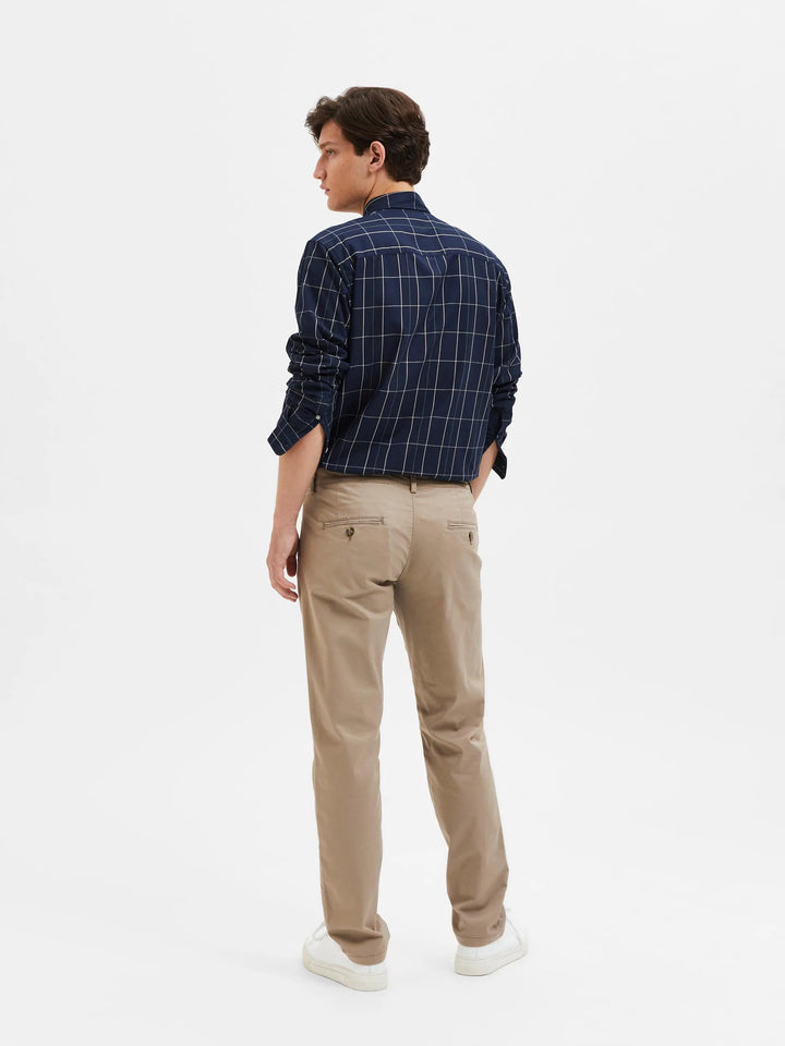 Selected Homme New Miles Slim Fit Chino Greige