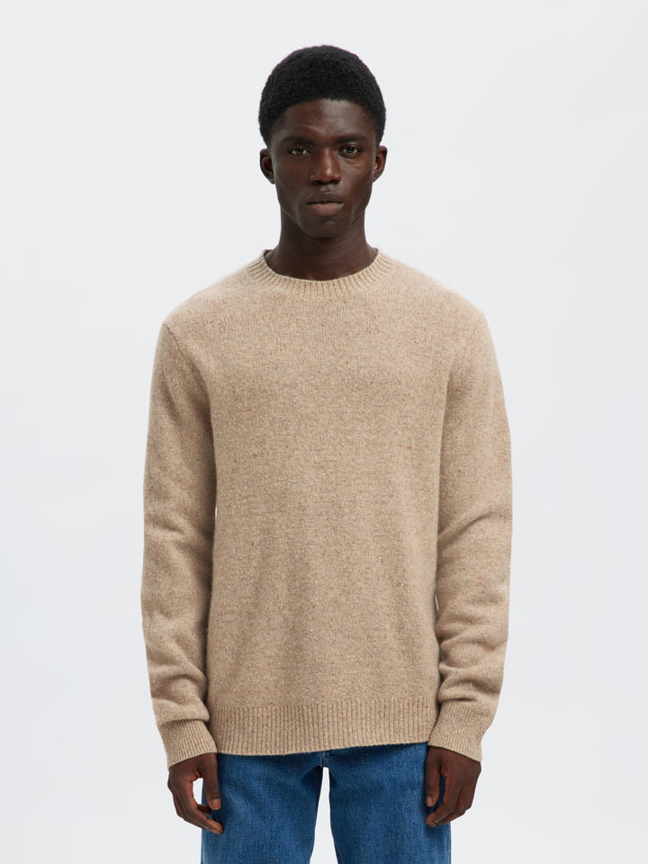 Selected Homme Neil Crew Neck Oatmeal