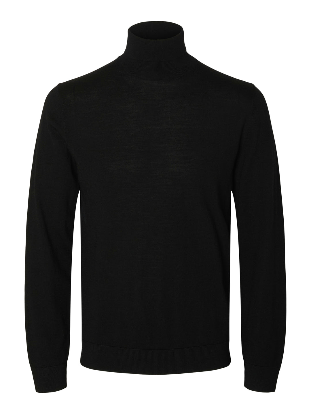 Selected Homme Merino Wool Roll Neck Black