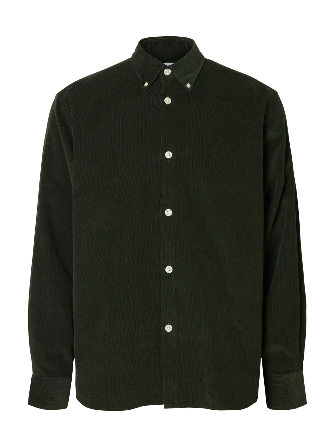 Selected Homme Cord Cotton Shirt Deep Forest