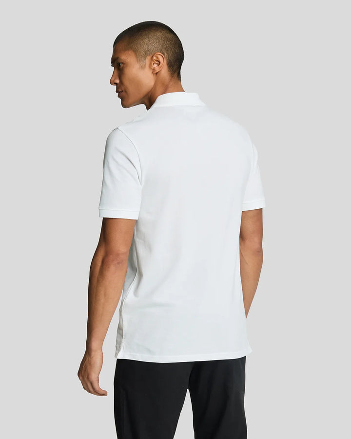 Lyle & Scott Tonal Eagle Polo Shirt White