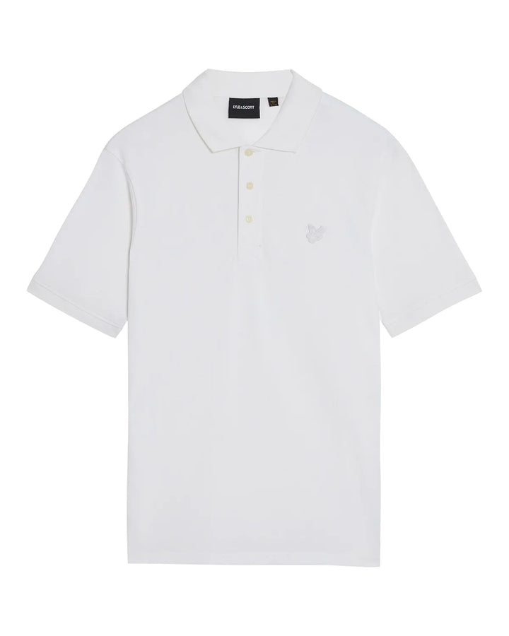 Lyle & Scott Tonal Eagle Polo Shirt White