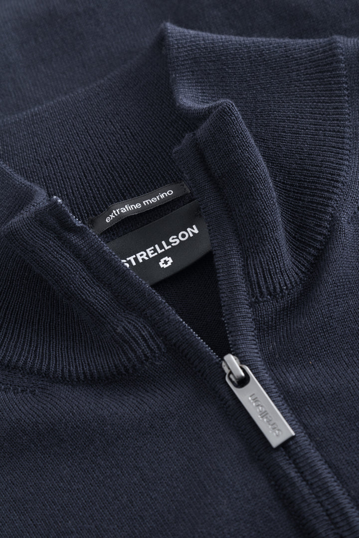 Strellson Marek Vigin Wool 1/4 Zip Navy