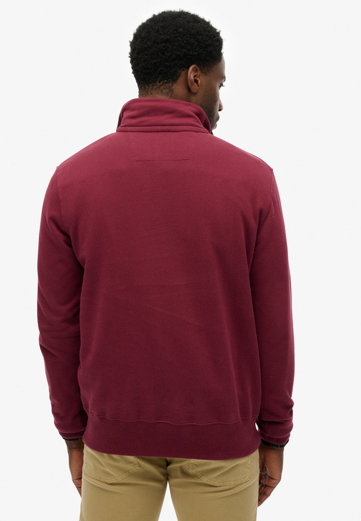 Superdry Preppy Half Zip Jumper Port Red