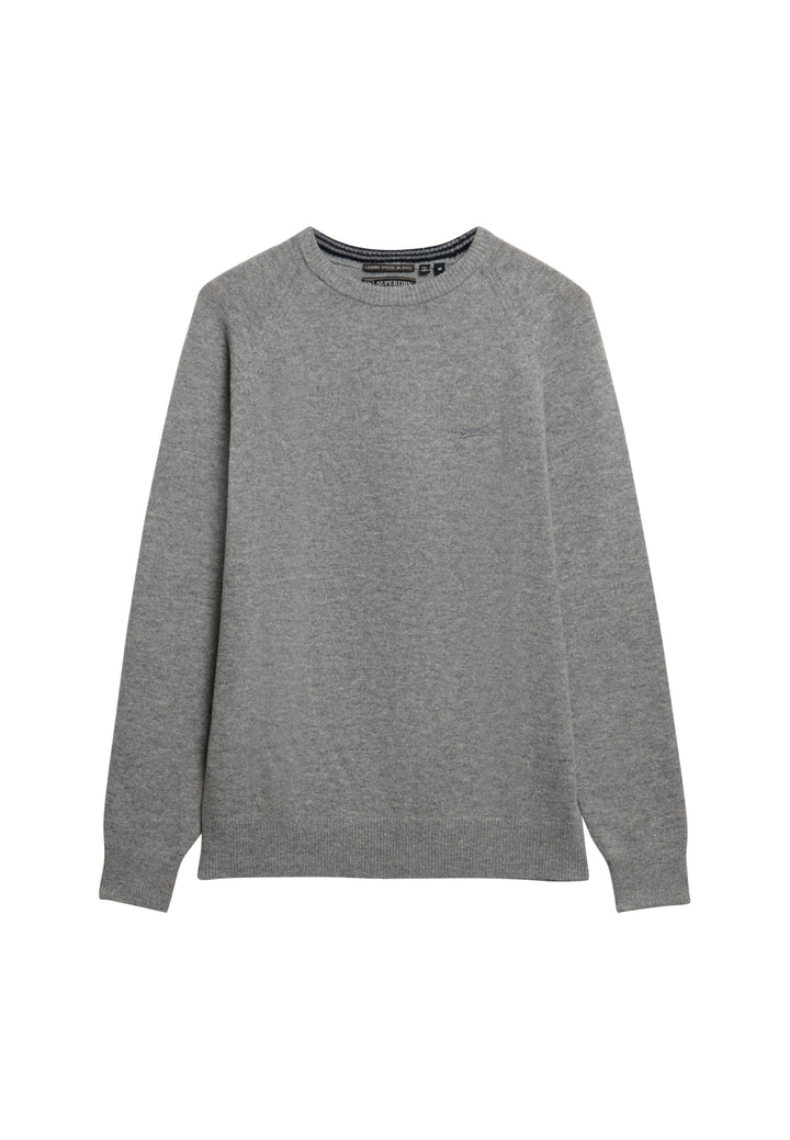 Superdry Wool Blend Jumper  Light Grey Marl