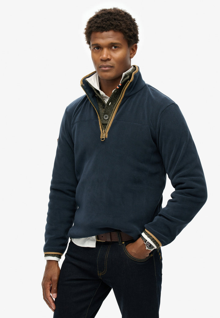 Superdry Estate Half Zip Fleece Eclipse