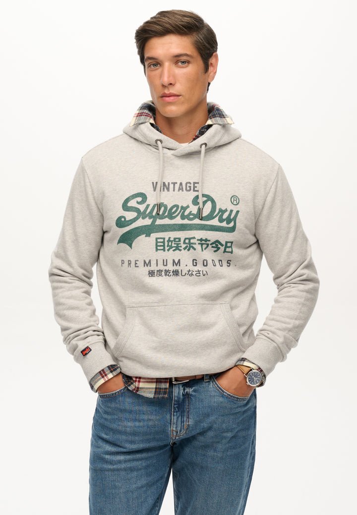 Superdry Vintage Logo Duo Classic Hoodie Grey