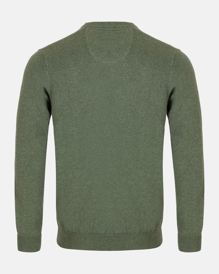 Andre Valencia V Neck Jumper Olive