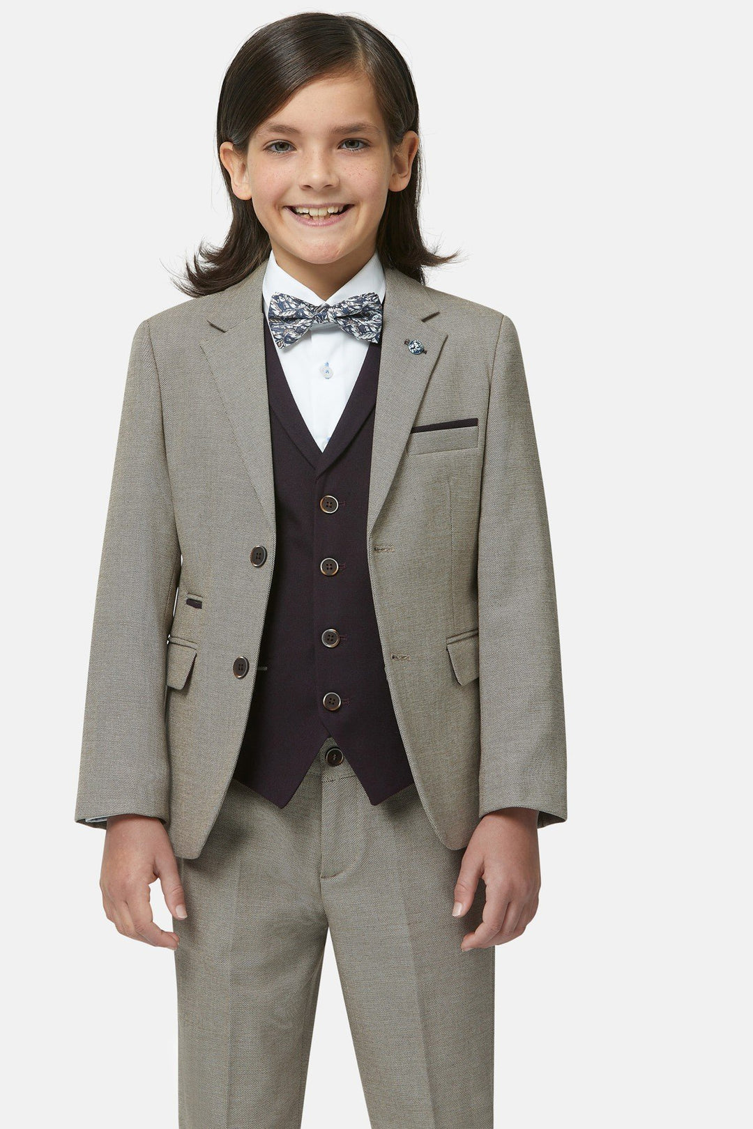 Benetti Boys 3 Piece Suit Zac Stone
