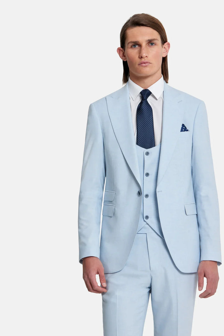 Benetti Travis Napoli 3 Piece Suit Sky image 2