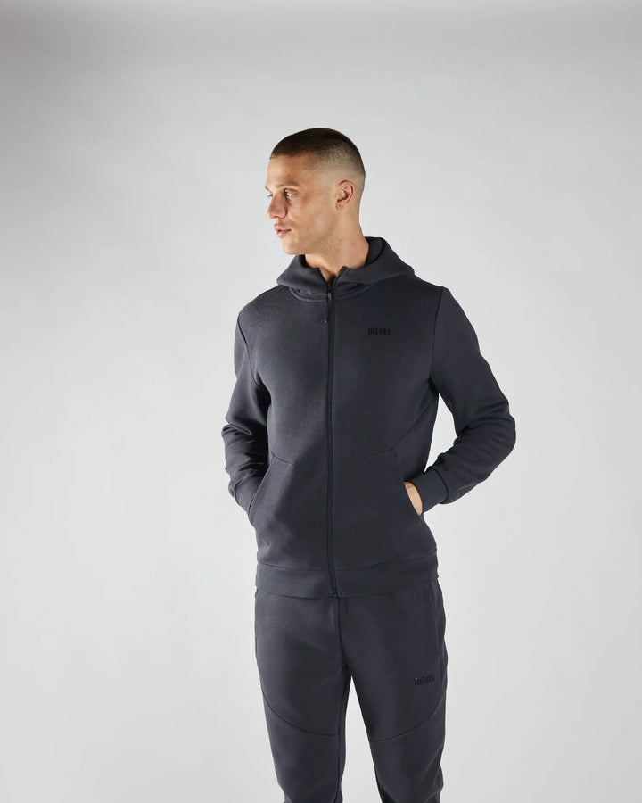 Diesel Esteban Full Zip Hood Carbon Grey image 2
