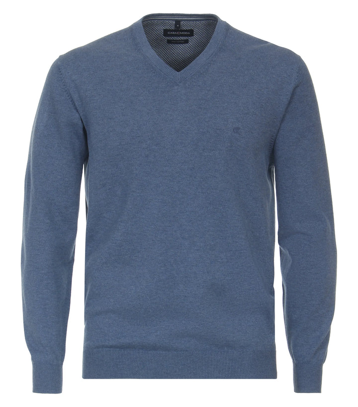 Casa Moda V Neck Sweater Petrol Blue image 0