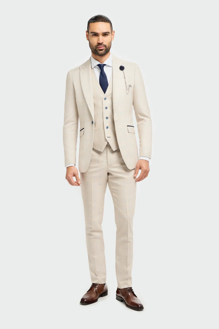 House Of Cavani Caridi Beige Suit image 1