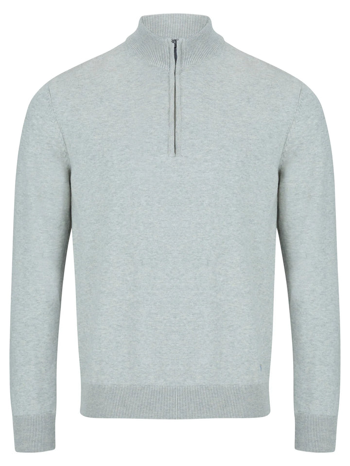 Drifter By Daniel Grahame 1/2 Zip Sweater Light Grey image 0