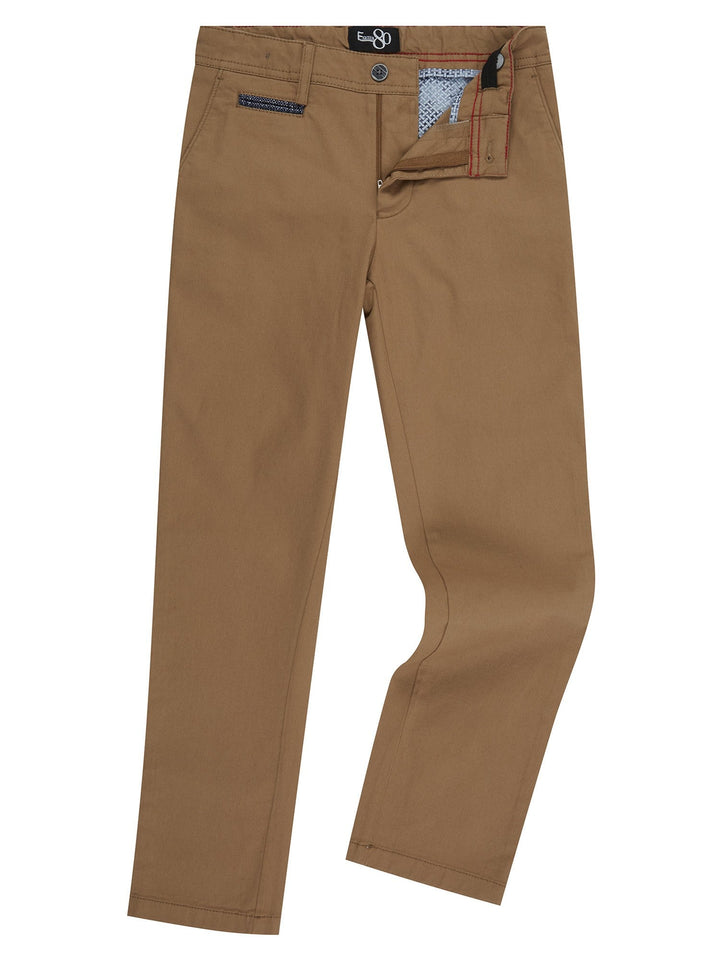 1880 Club Boys Trouser Chino Beige - 28 Inch Waist image