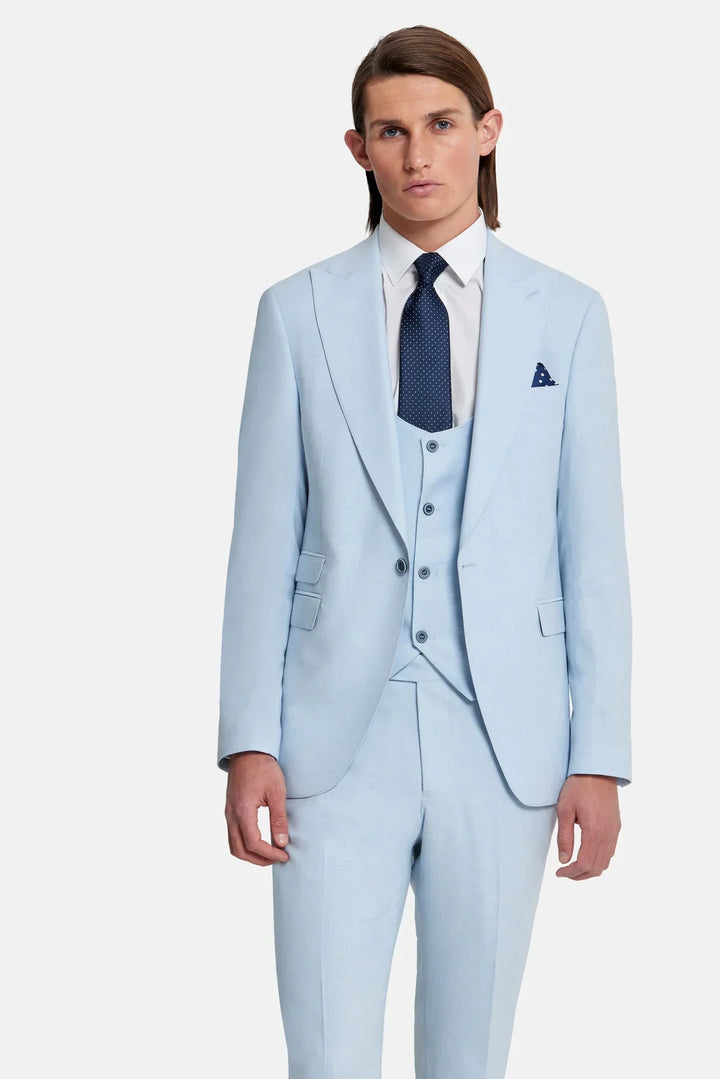 Benetti Travis Napoli 3 Piece Suit Sky image 3