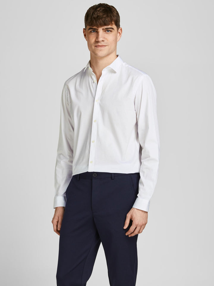 Jack & Jones Slim Long Sleeve Shirt White image 4