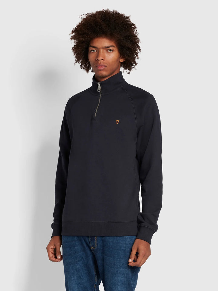 Farah Jim 1/4 Zip Sweatshirt True Navy