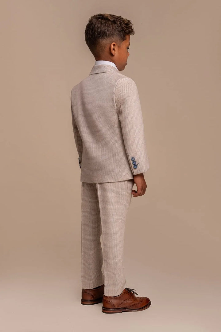 House Of Cavani Caridi Beige Boys Suit