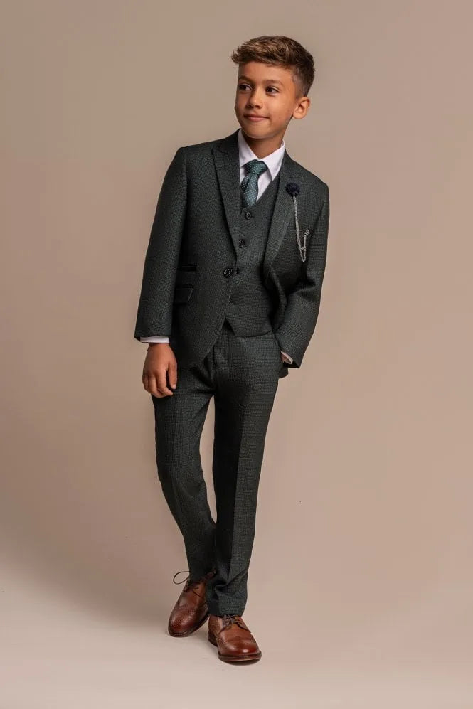 House Of Cavani Caridi Olive Boys Suit