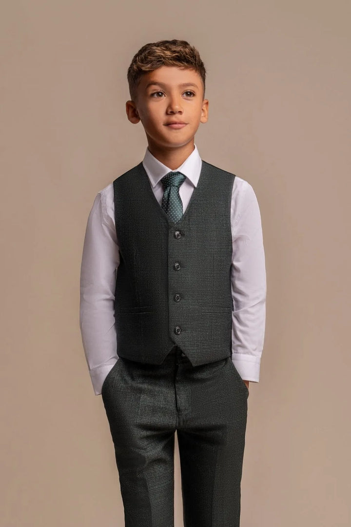 House Of Cavani Caridi Olive Boys Suit