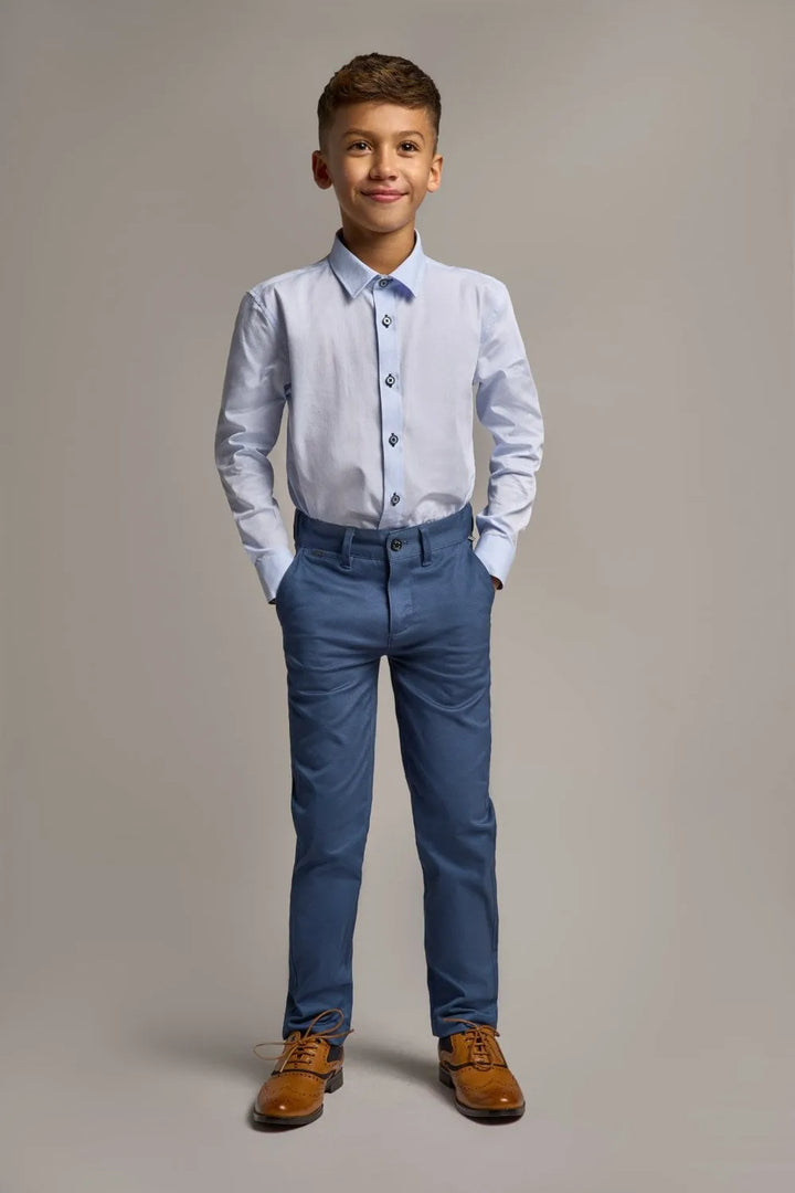 House Of Cavani Boys Dakota Chino Cobalt