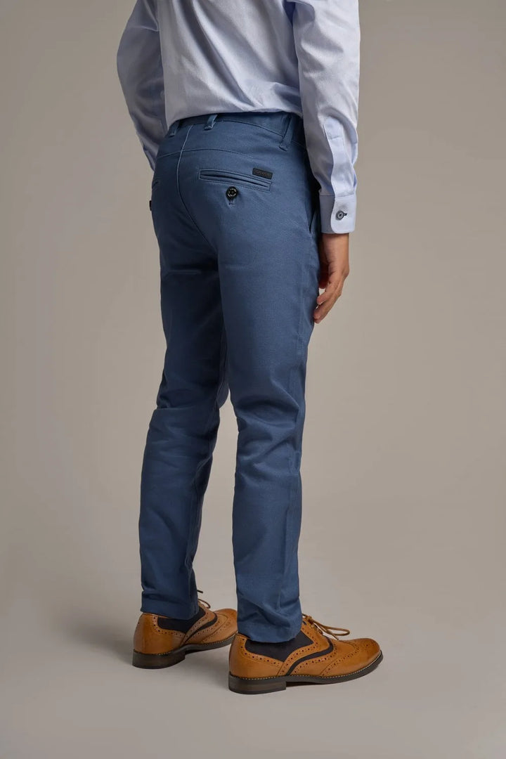 House Of Cavani Boys Dakota Chino Cobalt