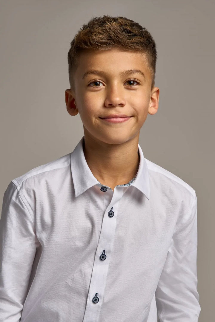 House Of Cavani Boys Noble Shirt White