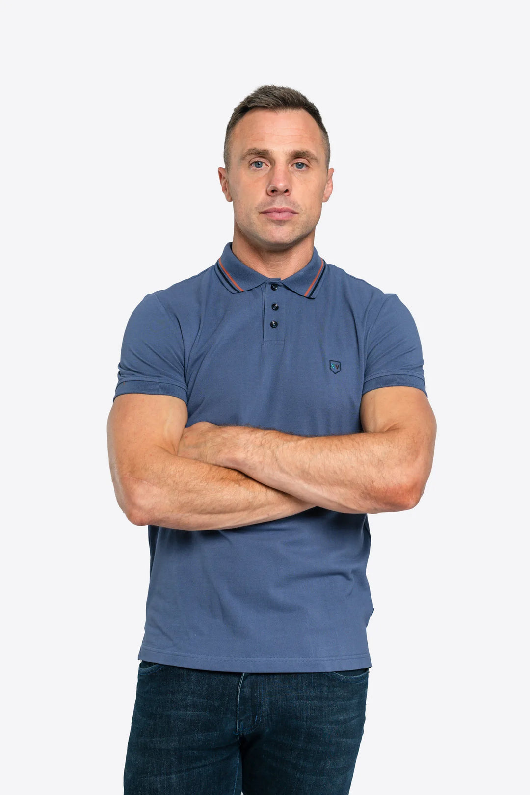 XV Kings by Tommy Bowe Invincibles Polo Pigeon Blue